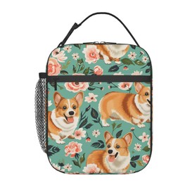 VANZEV Cute Corgi Lunch Box for Adults Women Girls Boys Kids Dog Lunch Box Insulated Cooler Reusable Lunch Bag Container Gifts for Work Office Picnic Travel School