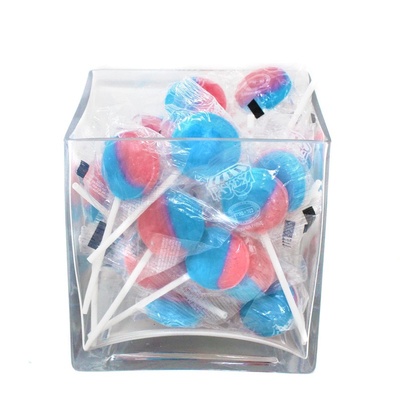 Cotton Candy Lollipop suckers Individually Wrapped (30 Pack)
