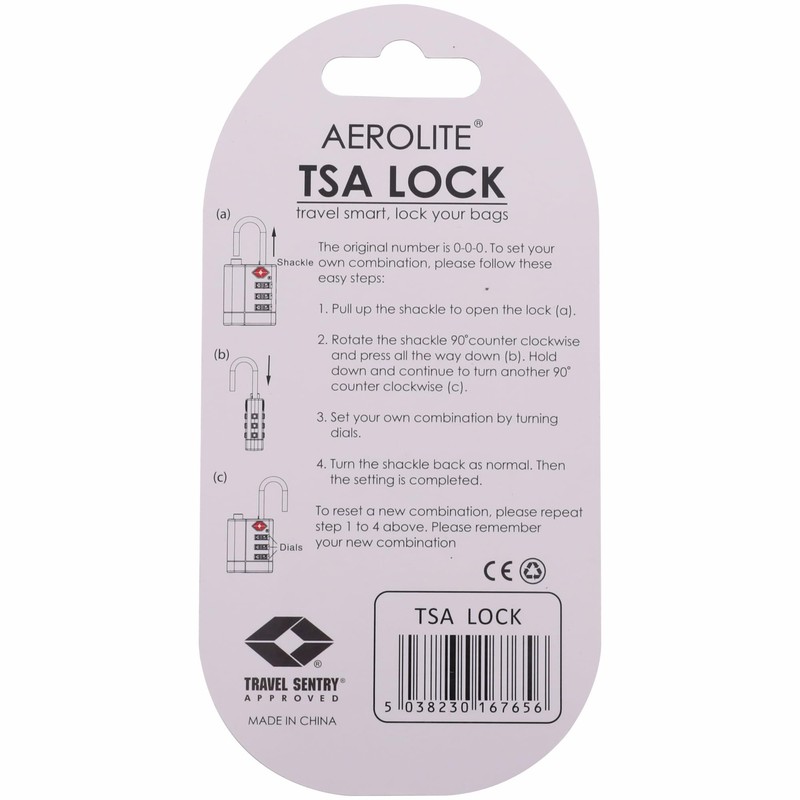 Aerolite Luggage Locks TSA Approved 3-Digit Security Suitcase Lock Combination