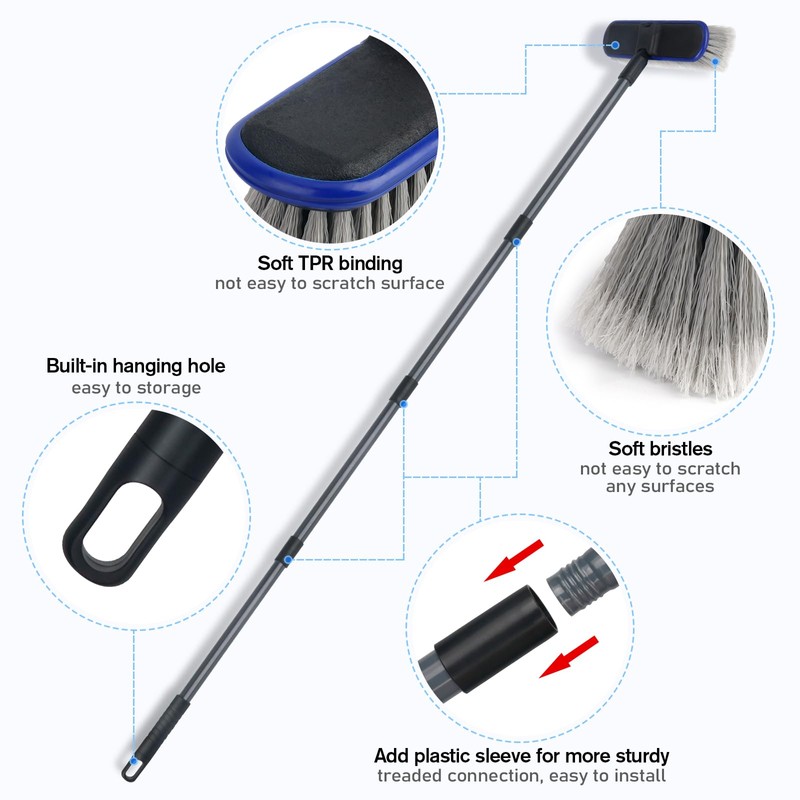 Forgrace Car Wash Brush with Long Handle 67" 170cm