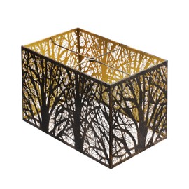 Metal Square Lampshade 8''Top X 14'' Bottom X 9'' Height Lamp Shade Fits For Bedroom Living Room And More Spider Fitter