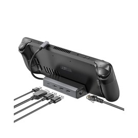 JSAUX Docking Station for Steam Deck/ROG Ally/Legion Go/MSI Claw, 5-in-1 Steam Deck Dock with HDMI 4K@60Hz, 100Mbps Ethernet, Dual USB A 2.0 and 100W Charge Compatible with Steam Deck OLED-HB0602