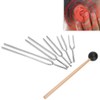 Brrnoo Tuning Fork Set, 5PCS 128HZ+256HZ+512HZ+1024HZ+2048HZ Medical Tuning Fork Hearing