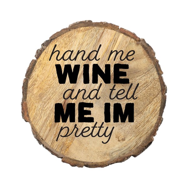 Thirstystone Tell Me I'm Pretty 4-Pack Mango Wood Coasters with