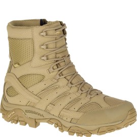 Merrell Men's Moab 2 Mid 8" Tactical Waterproof Military Boot, Coyote, 13