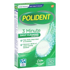 Polident 3 Minute Daily Cleanser for Dentures Tab X 36