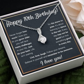 FG Family Gift Mall 10 Year Old Girl Birthday Gift Ideas, Presents For Happy 10th Birthday, Cool Gifts For 10-year-old Girls, Stainless Steel, Cubic Zirconia