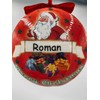 Personalise your own Children's Christmas Tree Round Santa Bauble with