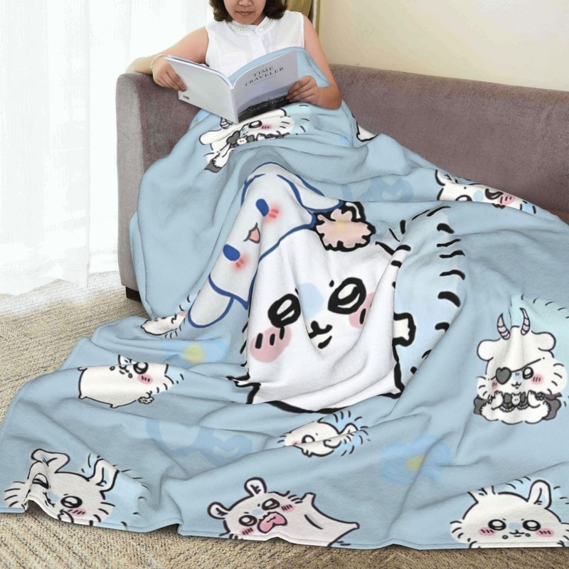 Chiikawa Blanket, Flannel Soft Fluffy Blanket, Single, Dust Mite Resistant,