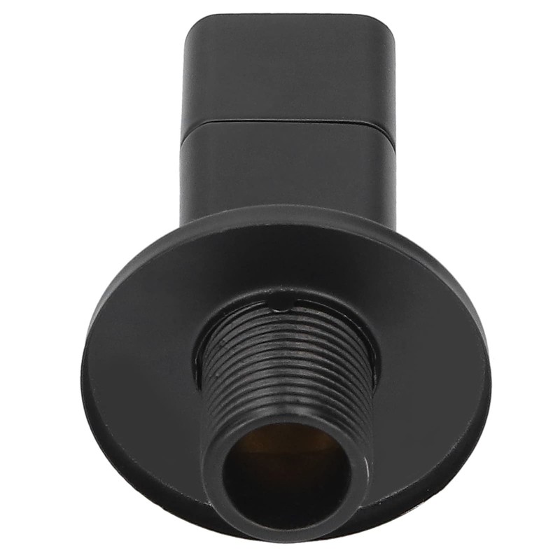 Hapivida Square Angle Stop Valve, G1/2" Brass Matte Black Shut
