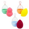 Hoy Makeup Sponge Case Set Random Makeup Sponge Cosmetic Sponge Cushion Puff Teardrop Shape 4ea