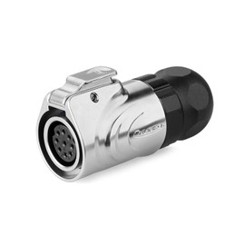 CNLINKO LP16 9-Pin Reverse Mount Female Plug and Male Socket for Automotive Machinery Outdoor Use IP68 Waterproof Circular Connector Metal Shell Quick-Connect Aviation Connector (9-Pin)