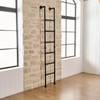 4-Rung Bunk Bed Ladder,4.8×1.5FT Wall-to-Floor Window Well Egress Climbing Ladder,
