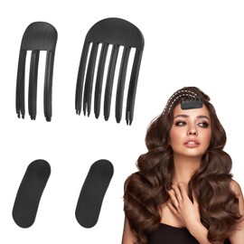 lasuroa 4pcs Hair Volume Clips, Volumizing Hair Clips for Fluffy Bangs & Root Lifting Styling Root Lifter Tool for Women and Men Create Curls & Voluminous Look (Black)