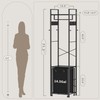 Yifeel Coat Rack with Laundry Basket, Laundry Hamper Freestanding Hall