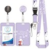 Christmas Snowflake Bear Card Holder, Badge Holder, Removable Lanyard with