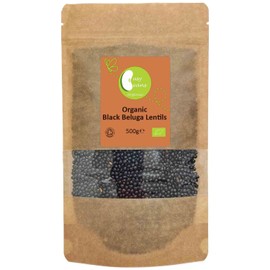 Organic Black Beluga Lentils - Certified Organic - by Busy Beans Organic (500g)
