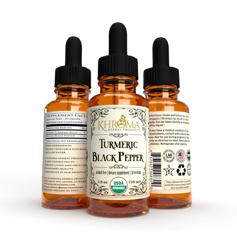 Organic Turmeric & Black Pepper - 2 oz Liquid -