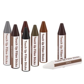 SEISSO Wood Furniture Scratch Repair Filler Sticks, 8 Colors Wax Sticks with Sharpener, Premium Wood Scratch/Dent/Crack/Mark/Stain Cover&Remover, Upgrade Crayons for Floor, Table, Door, Cabinet