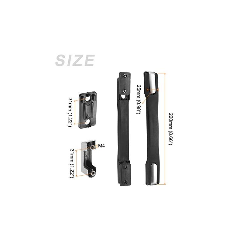 METALLIXITY Luggage Handle Replacement (220mm/8.66") 1Pcs, Plastic Spare Strap Handle