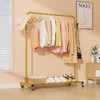 Sywhitta Clothing Rack on Wheels with Storage Shelf & Sturdy