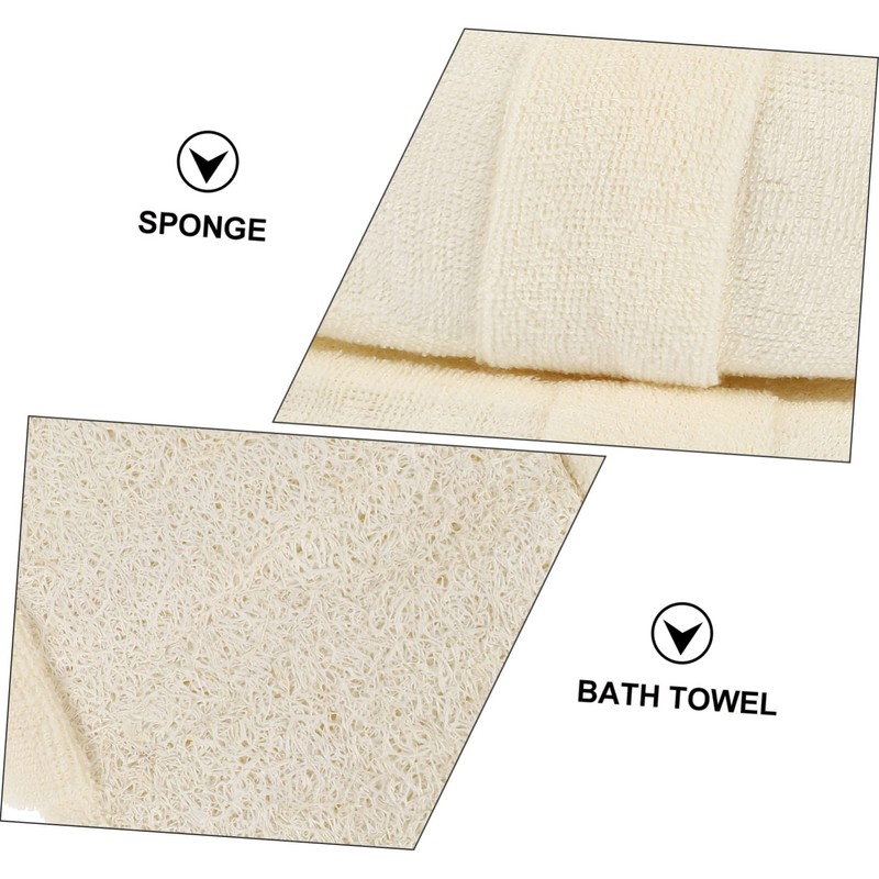 TOVINANNA 2pcs Natural Loofah Sponges Exfoliating Bath Scrubbers for for