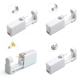 YANGWEN Pack of 4 Ear Piercing Gun, Disposable Sterile Safety Ear Nose Piercing Gun Kit, with Stud Earrings, Self-Piercing Tool, for Girls, Women, Men