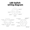 Ohamtes Latching Push Button Switch 12V 24V Waterproof Stainless Steel