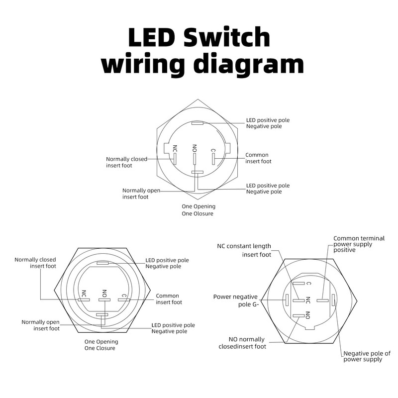 Ohamtes Latching Push Button Switch 12V 24V Waterproof Stainless Steel