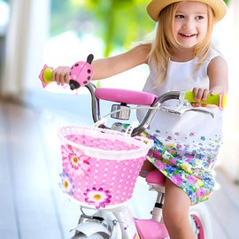 VICASKY Bicycle Bell Girls Children Bell Bicycle Pink Purple Pink Ladybird Children's Bicycle Unicorn Loud Children's Bicycle Bell Horn Ring for Boys Horn for (Pink)