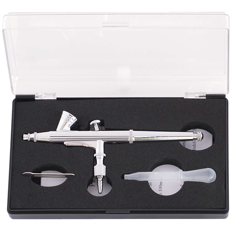 PointZero Dual-Action 2cc Gravity-Feed Airbrush Set - .2mm Nozzle