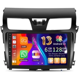 [6G+128G] Android 13 Car Stereo for Nissan Altima 2013-2018 with Wireless CarPlay Android Auto,10.1" Touchscreen Car Radio with Mirror Link Voice Control WiFi/GPS,Bluetooth,FM/RDS SWC+Backup Camera