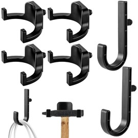 YSSPPOY 6 Packs Storage Shed Hooks Compatible with Suncast/Craftsman Shed, U-Shape and J-Shape Storage Shed Shelves Accessories for Organizing Tool, Ladders, Bulk Items