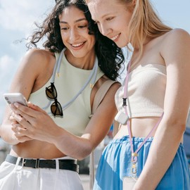 ROCONTRIP Phone Lanyard Crossbody Phone Strap Premium Neck Strap Adjustable Phones Lanyard with Upgrade Metal Buckle and 2 TPU Tether Tabs Compatible with Most Smartphones