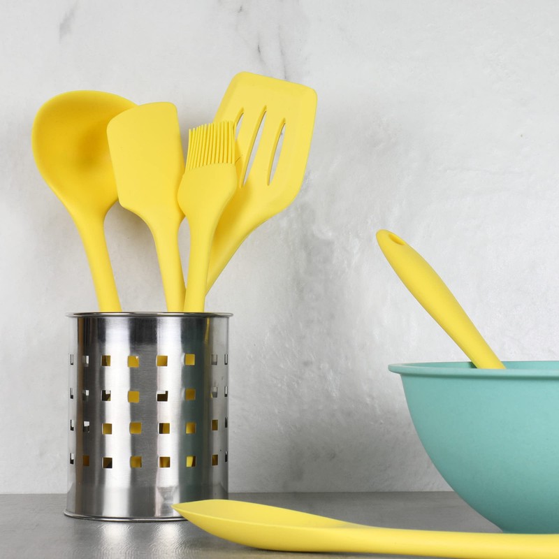 Chef Craft Premium Silicone Cooking Ladle, 11.25 inch, Yellow