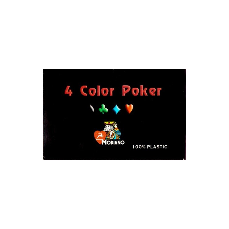 Modiano 4 Colour Standard Index Double Deck 100% Plastic Poker