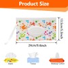 SGERUFZ 3 Wet Wipes Box Reusable Portable Wet Wipes Bag
