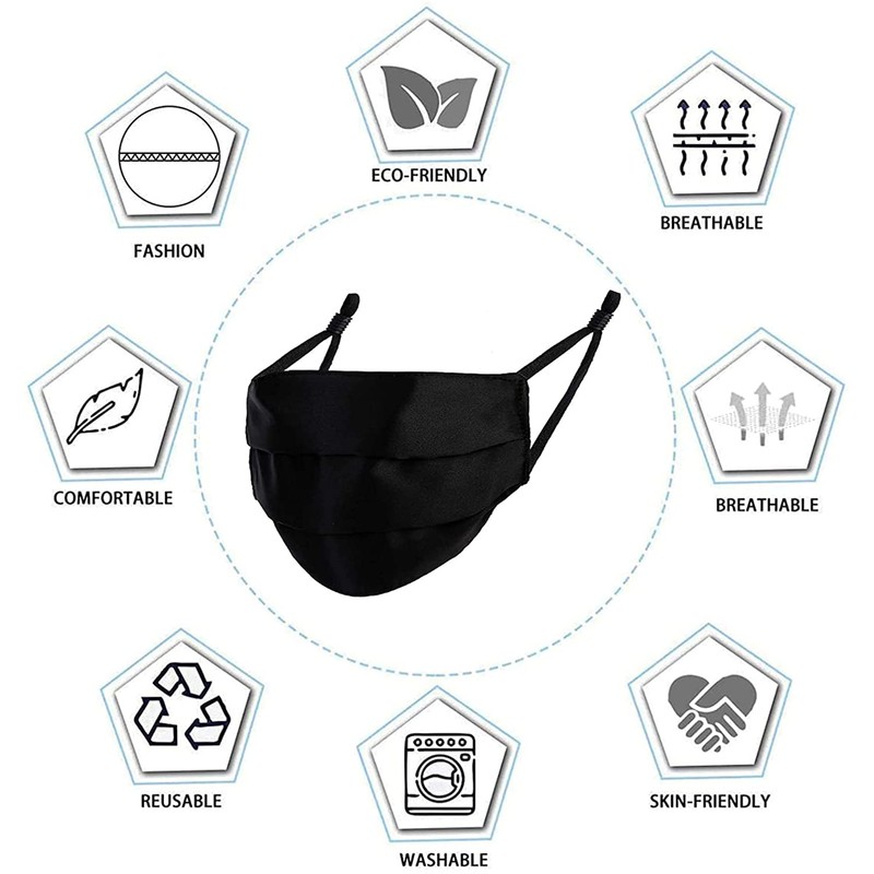 Satin Silk Face Masks | Double Layered Reusable & Washable