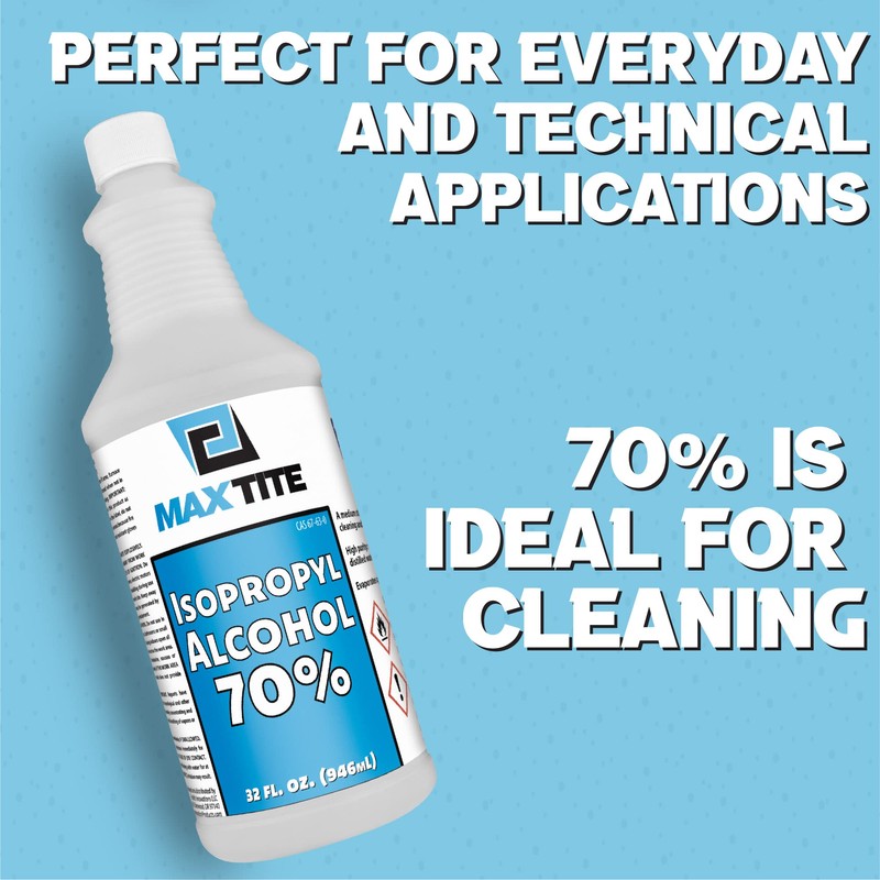 MAXTITE Isopropyl Alcohol 70% (2 Gallons (32oz, 8 Pack))