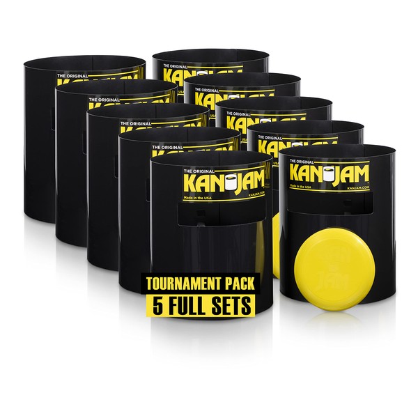 Kan Jam Original Disc Toss Game, Set of 5, up to 20 People - Outdoor Games for Backyard, Beach or Tailgate - American-Made Disc Golf Set & Outdoor Frisbee Slam Adult Party Games