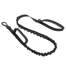 Reflective Dog Leash Thickened All-Nylon Large Leash, 51 "to 37" Adjustable Leash, Quick Release Leash, Shock Absorbing Dog Leash, 2 Handle Leash, Bungee Dog Leash, Elastic Dog Leash