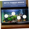 MERRYHAPY 4Pcs Double Sided Betta Fish Mirrors Fish Tank Decor