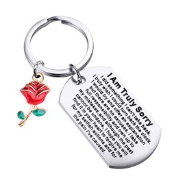 WSNANG Apology Keychain Gift Sorry Jewelry I Am Truly Sorry Gift Idea for Apologizing Forgive Me Gifts (CA I Am Truly Sorry DT)