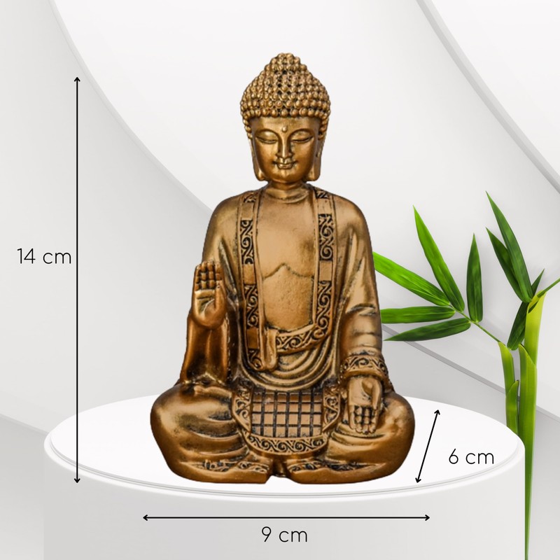 Zen Light SBM4 Bodhi Statue, Gold, 14 cm Height