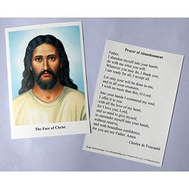 Face of Christ Prayer Card/Prayer of Abandonment - Set of 100