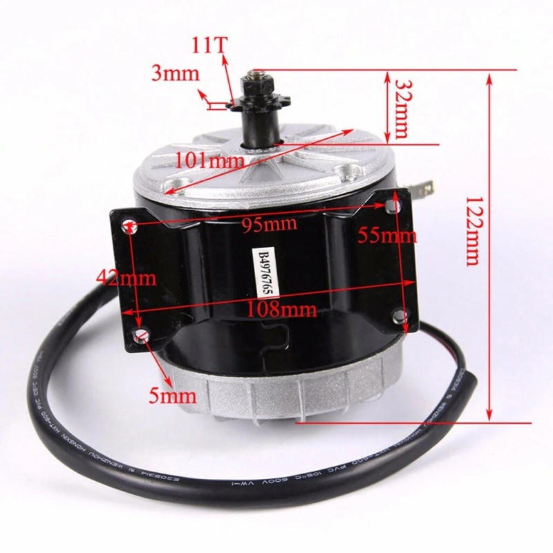 Unite MY1016 24V 350W Electric Brush Motor + Speed Controller