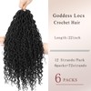 Goddess Locs Crochet Hair 22 Inch Faux Locs Crochet Hair