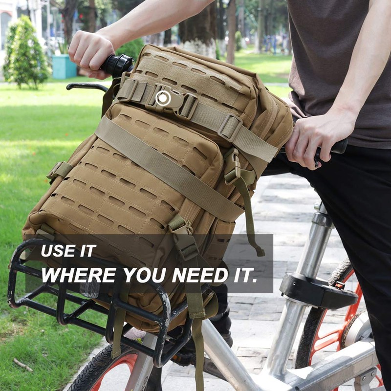 MAGARROW 1.5" Utility Straps with Buckle Adjustable, 4-Pack (Tan, 9.5