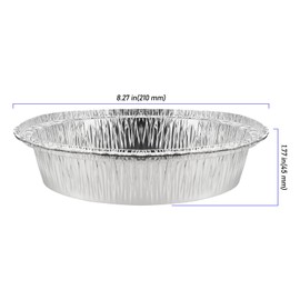 ZEONHEI 40 Pack 8 Inch Aluminium Foil Trays with Paper Lids, 900ml Round Tin Foil Trays, Aluminum Foil Pan Containers Round Foil Pie Pans Tin Baking Trays for Cooking, Roasting, Reheating