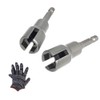 2pcs Hurricane Shutter Drill Bit,Power Wing Nut Driver Bit Set,Wing